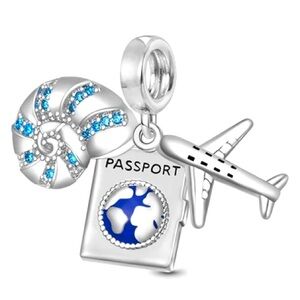 NWOT ✈️🛩️Travel Silver Pandora FIT Charm